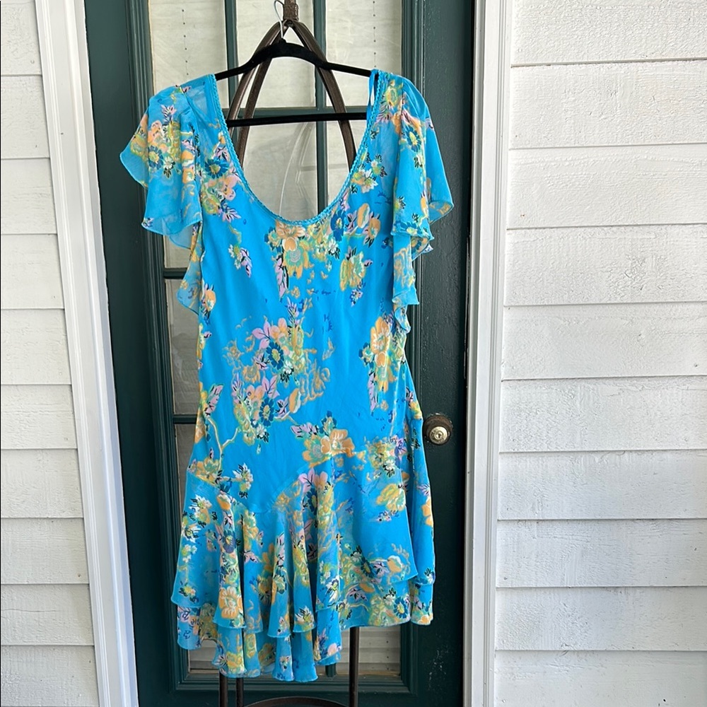 Free People Blue Floral Dress